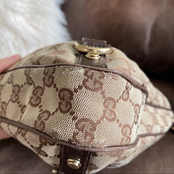 AUTHENTIC GUCCI GG Canvas Abbey D-Ring Hobo Purse - Picture 10 of 14